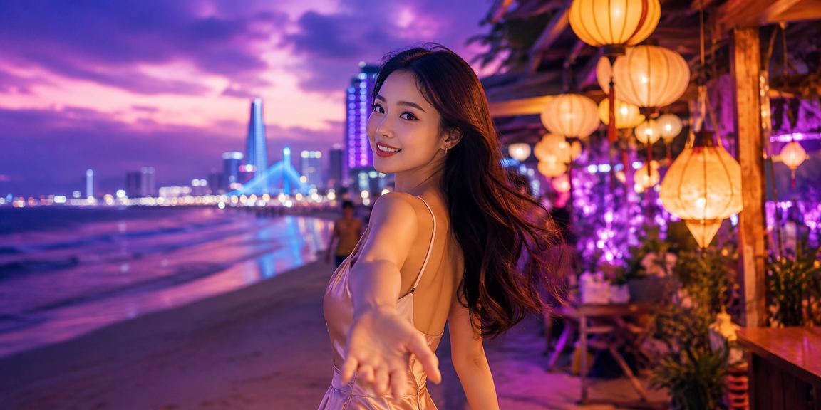 Người chơi tại Đà Nẵng đặt cược casino trực tuyến vào buổi tối tại khu chợ đêm sôi động