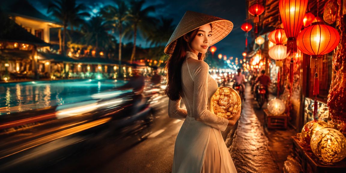 Người dùng tại Mũi Né ngồi dưới bóng cây dừa khám phá trò chơi xổ số và casino di động tại vùng biển